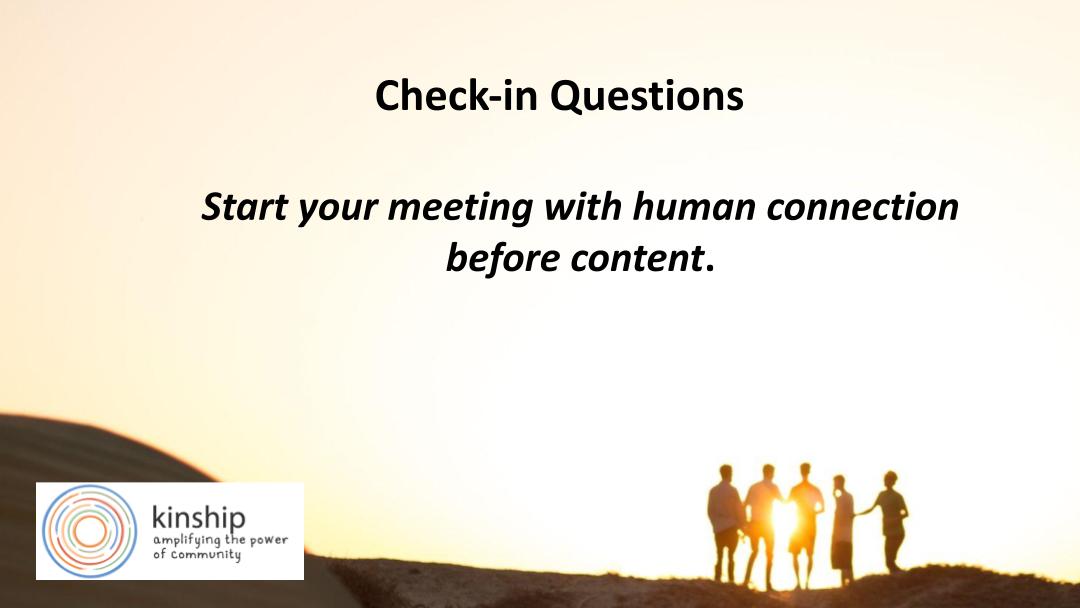 Connection Before Content: Check-in Questions